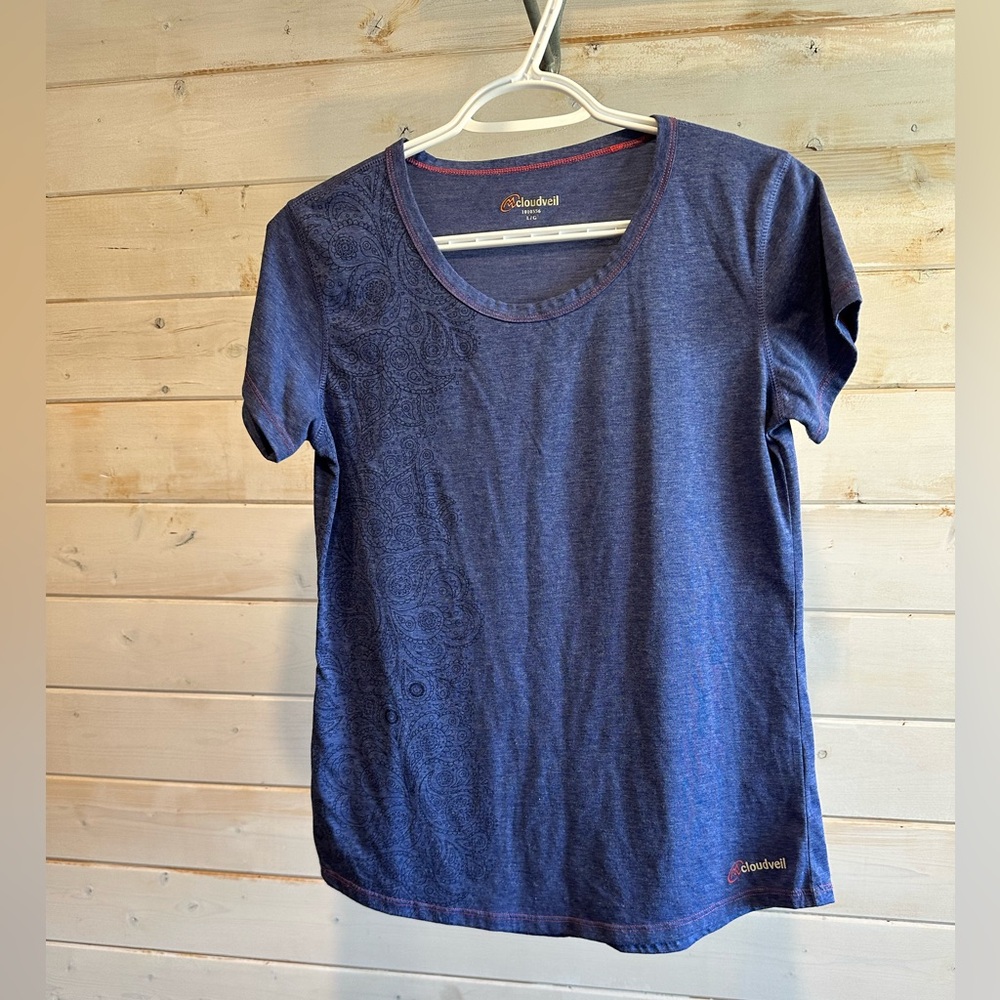 Cloudveil | Purple Paisley Printed Tee